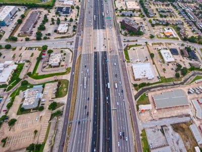 SH 121/183 at Forest Ridge Dr. looking east