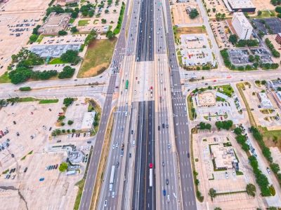 SH 121/183 at Central Dr. looking west