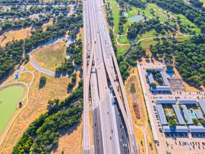 I-820 between Denton Hwy. 377 and Iron Horse Blvd. looking east